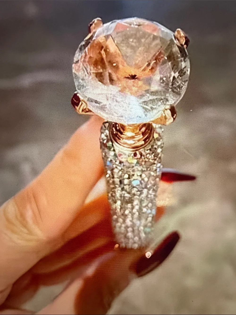 Crystal Rhinestone Statement Pen - Sparkling Silver with Rose Gold Accent. 🆕